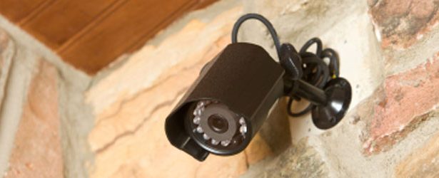 home security monitoring: such as wall camera installed outside at your door